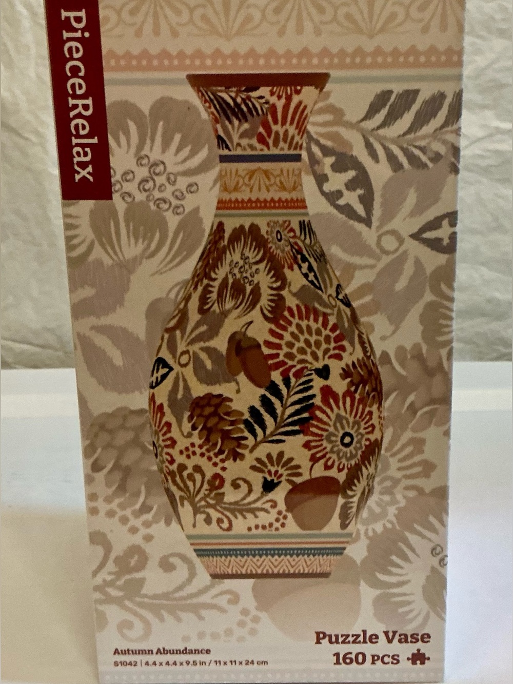 NEW IN BOX Autumn Abundance Puzzle Vase 160 Piece Decorative 3D Puzzle